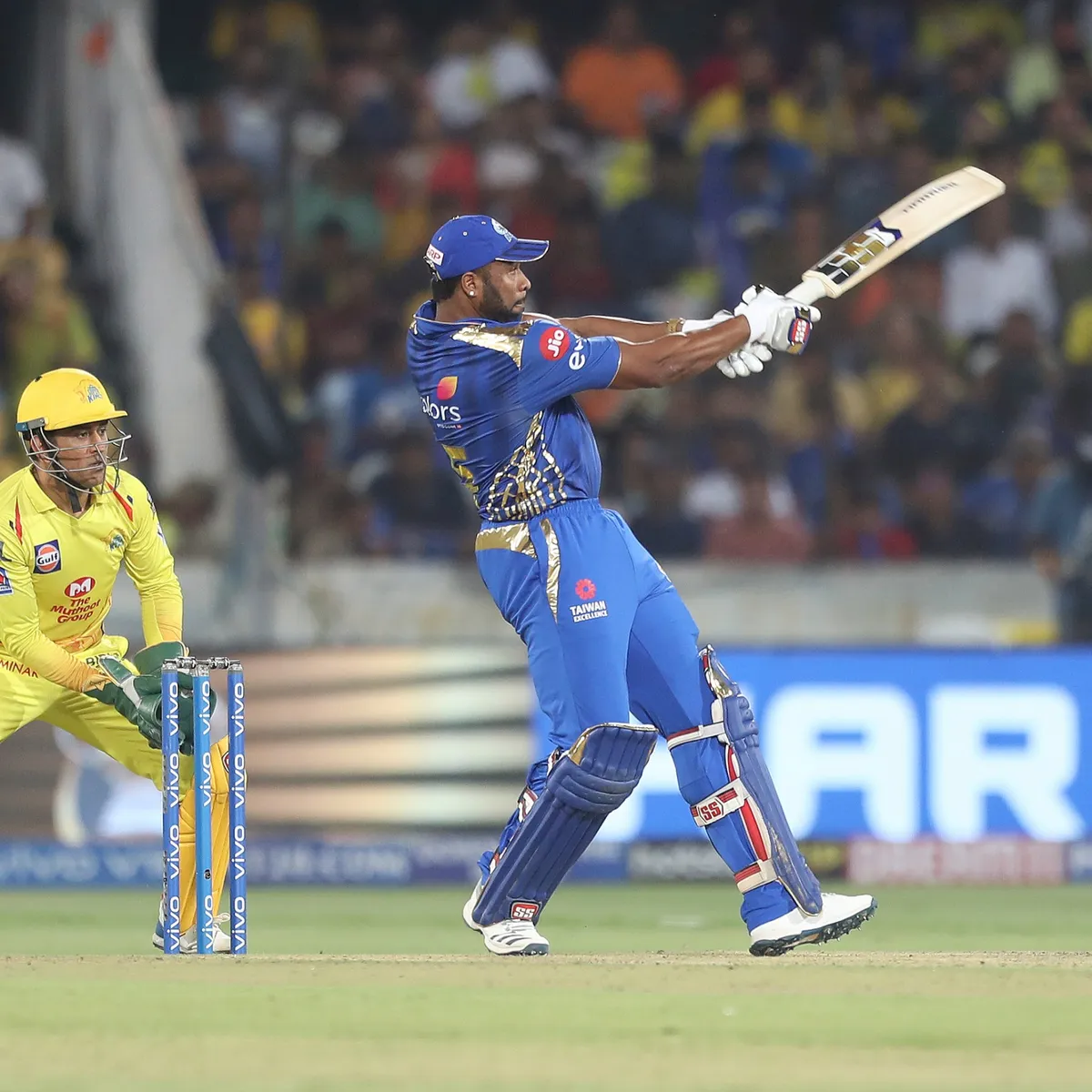 IPL team celebrating wicket on the field